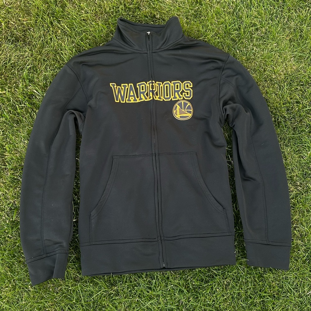 Golden State Warriors NBA Long Sleeve Sweater Basketball Jacket Zipper Pockets